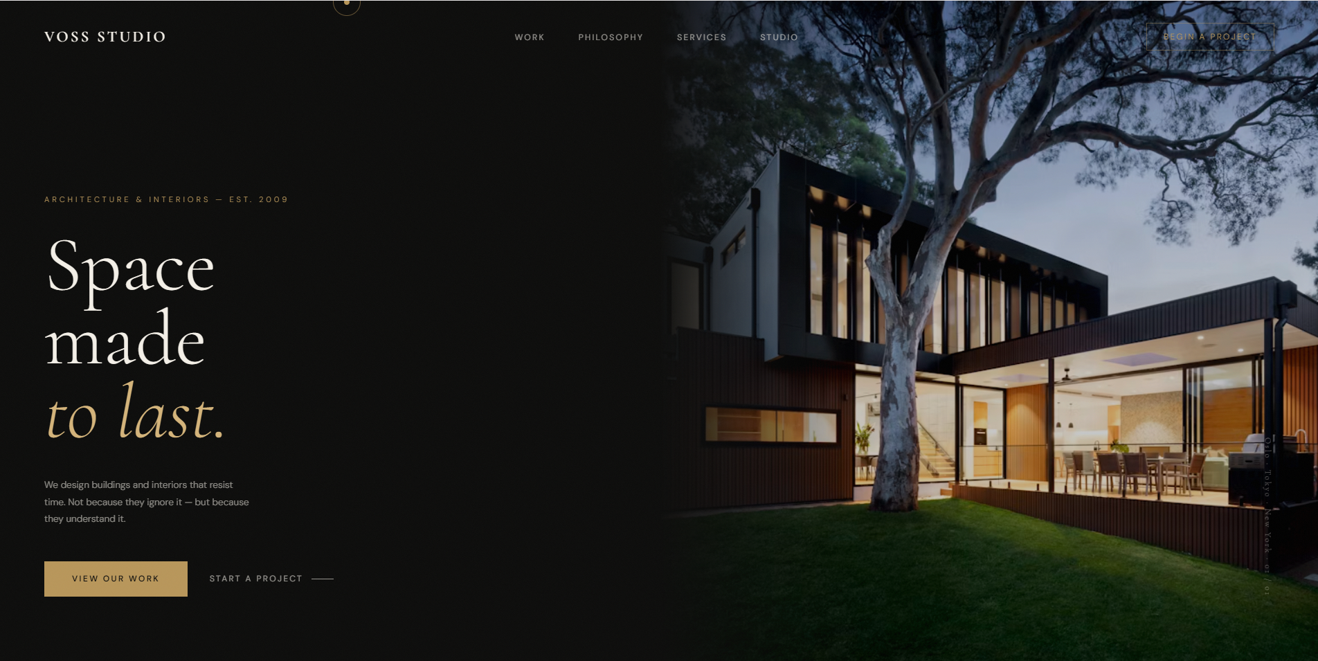 Voss Studio - boutique creative studio website preview